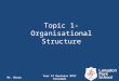 Topic 1- Organisational Structure Mr. BarryYear 12 Business BTEC Extended