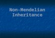 Non-Mendelian Inheritance. Complex Patterns of Inheritance Many things can happen to Mendel’s factors during the process of meiosis Many things can happen