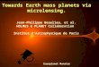 Towards Earth mass planets via microlensing. Jean-Philippe Beaulieu, et al. HOLMES & PLANET Collaboration Institut d’Astrophysique de Paris Europlanet