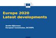 Europe 2020 Latest developments Anette Björnsson European Commission, DG EMPL