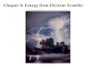Chapter 8: Energy from Electron Transfer. Electricity – the flow of electrons from a negative electrode to a positive electrode Direct current (DC) –