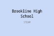 Brookline High School STEAM. Miniature Golf Project ●Using the real ‐ world example of a miniature golf course, students will design and build mini ‐