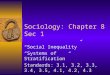 Sociology: Chapter 8 Sec 1 “Social Inequality” “Systems of Stratification” Standards: 3.1, 3.2, 3.3, 3.4, 3.5, 4.1, 4.2, 4.3