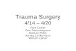 Trauma Surgery 4/14 – 4/20 Rick Carter Ona Dachsangvorn Nathan Miller Ashley Limkemann William Daner