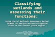 Classifying wetlands and assessing their functions: Using the NC Wetlands Assessment Method (NCWAM) to analyze wetland mitigation sites in the coastal