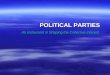 POLITICAL PARTIES An Instrument in Shaping the Collective Interest