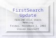 FirstSearch Update FEDLINK OCLC Users Meeting Friday, November 1, 2002 Steven Kerchoff