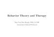 Behavior Theory and Therapy Nan Van Den Bergh, PhD, LCSW Associate Clinical Professor