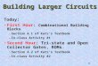 1 Building Larger Circuits Today: Combinational Building BlocksFirst Hour: Combinational Building Blocks –Section 4.1 of Katz’s Textbook –In-class Activity