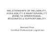 RELATIONSHIPS OF RELIABILITY, AVAILABILITY & MAINTAINABILITY (RAM) TO OPERATIONAL READINESS & SUPPORTABILITY Bernard Price Certified Professional Logistician