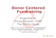 Donor Centered Fundraising Presented by: Sonya Campion, CFRE The Collins Group Based on the research and principles of Penelope Burk: Donor Centered Fundraising