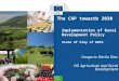 The CAP towards 2020 Implementation of Rural Development Policy State of Play of RDPs Gregorio Dávila Díaz DG Agriculture and Rural Development