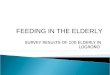 SURVEY RESULTS OF 100 ELDERLY IN LOGROÑO FEEDING IN THE ELDERLY