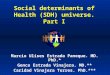 Social determinants of Health (SDH) universe. Part I Marcio Ulises Estrada Paneque. MD. PhD.* Genco Estrada Vinajera. MD.** Caridad Vinajera Torres. PhD.***