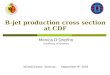 B-jet production cross section at CDF Monica D’Onofrio University of Geneva Wine&Cheese Seminar, September 9 th 2005