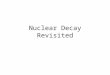 Nuclear Decay Revisited. Enter the probability to decay in a time unit – approximately 0.083 for Iodine 131 to decay in one day. Also make a row of day