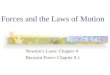 Forces and the Laws of Motion Newton’s Laws: Chapter 4 Buoyant Force: Chapter 9.1