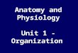 Anatomy and Physiology Unit 1 - Organization. I. Course Overview A. Semester 2 Policy handout. B. System approach - Form (anatomy) and function (physiology)