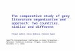 The comparative study of grey literature organisation and approach: Two countries, similar and different Primož Južnič, Petra Myškov á, Richard Pap í k