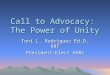 Call to Advocacy: The Power of Unity Toni L. Rodriguez Ed.D, RRT President-Elect AARC