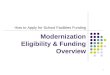 1 How to Apply for School Facilities Funding Modernization Eligibility & Funding Overview