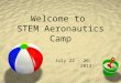 Welcome to STEM Aeronautics Camp July 22 - 26, 2013