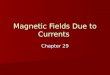 Magnetic Fields Due to Currents Chapter 29. Remember the wire?