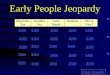Early People Jeopardy $100 $200 $300 $400 $500 $100 $200 $300 $400 $500 Final Jeopardy