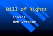 Bill of Rights Civics Web Version Background Articles of Confederation Articles of Confederation –Federal government lacked power –Shay’s Rebellion a