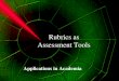 Rubrics as Assessment Tools Applications in Academia
