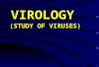 VIROLOGY (STUDY OF VIRUSES). A tiny, nonliving particle that is… VIRUS: *Latin for “poison” or “slimy liquid” Definition: 1…smaller than a cell 2…not