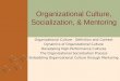 Organizational Culture, Socialization, & Mentoring Organizational Culture: Definition and Context Dynamics of Organizational Culture Developing High-Performance
