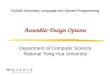 CS2422 Assembly Language and System Programming Assembler Design Options Department of Computer Science National Tsing Hua University