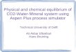 Physical and chemical equilibrium of CO2-Water-Mineral system using Aspen Plus process simulator Technical University of Delft Ali Akbar Eftekhari Hans