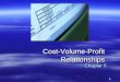 1 Cost-Volume-Profit Relationships Chapter 6. 2 Basics of Cost-Volume-Profit Analysis Contribution Margin (CM) is the amount remaining from sales revenue
