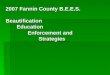 2007 Fannin County B.E.E.S. Beautification Education Enforcement and Strategies