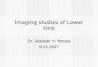 Imaging studies of Lower limb Dr. Abubakr H. Mossa 8.11.2007