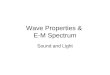 Wave Properties & E-M Spectrum Sound and Light. Wave Basics Key Vocab. -Amplitude: The maximum displacement of a wave from equillibrium (height of a wave)