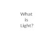 What is Light?. Light is Energy you can see. Light Phenomenon Isaac Newton (1642-1727) believed light consisted of particles By 1900 most scientists