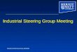 Industrial Steering Group 28/08/08 Industrial Steering Group Meeting