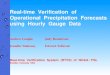 Real-time Verification of Operational Precipitation Forecasts using Hourly Gauge Data Andrew Loughe Judy Henderson Jennifer MahoneyEdward Tollerud Real-time