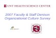 2007 Faculty & Staff Denison Organizational Culture Survey