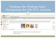 Finding the Finding Aids: Navigating the PACSCL website 