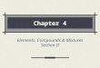 Chapter 4 Elements, Compounds & Mixtures Section II