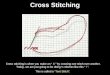 Cross Stitching Cross stitching is when you make an “ X ” by crossing one stitch over another. Today, we are just going to be doing ½ stitches like this