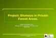 Project: Biomass in Forest Private Estates. FAFCYLE Project: Biomass in Private Forest Areas. Liliana Fernández Pérez Manager Forest Landowners of Castilla