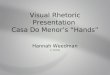 Visual Rhetoric Presentation Casa Do Menor’s “Hands” Hannah Weedman 1 st Period