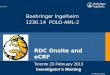 Confidential information1 RDC Onsite and eCRF Boehringer Ingelheim 1230.14 POLO-AML-2 Toronto 23 February 2013 Investigator’s Meeting 23 February 2013