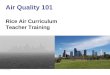 Air Quality 101 Rice Air Curriculum Teacher Training