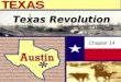 Texas Revolution Chapter 14. Previously in… American History
